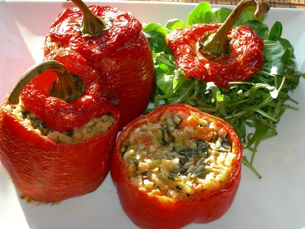 Pimientos Rellenos con Albahaca
